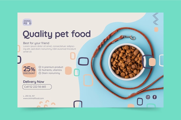 Free Vector animal food banner template