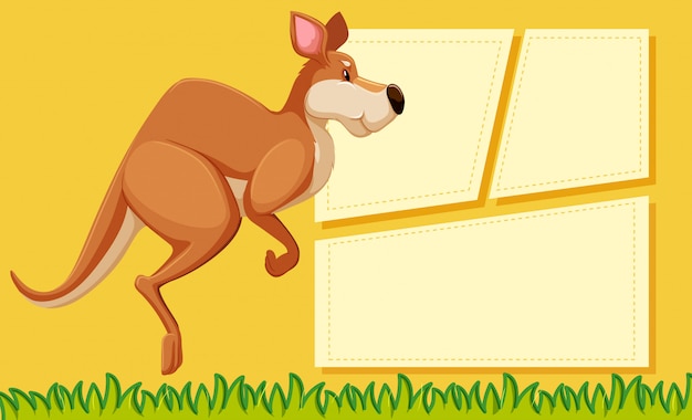 Animal frame template poster with blank copyspace