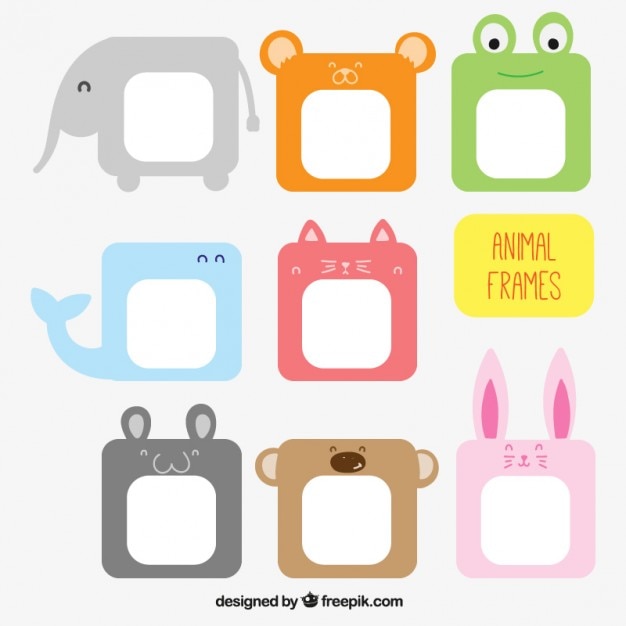 Free Vector animal frames collection