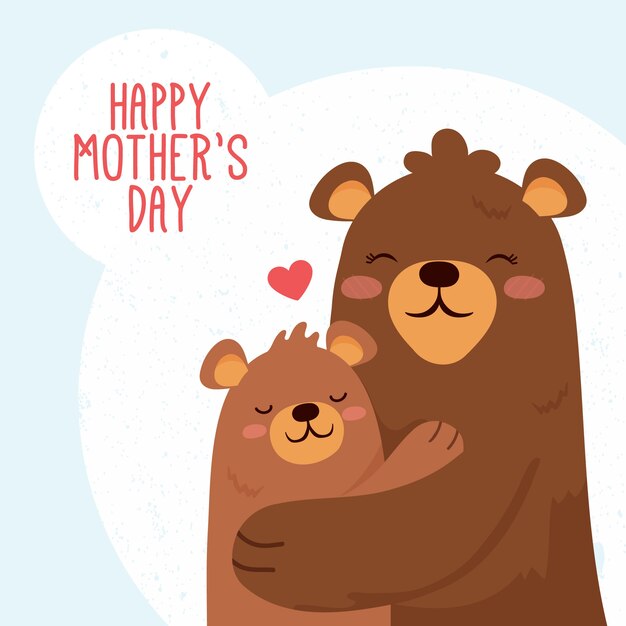 Animal illustration for mothers day