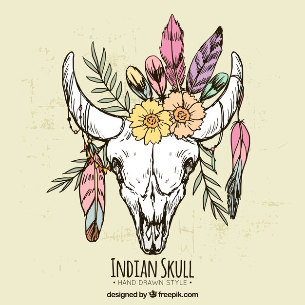 Animal indian skull background