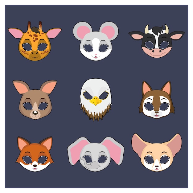 Animal masks collection