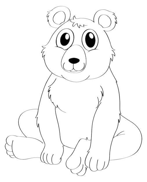 Free Vector animal outline for bear sitting