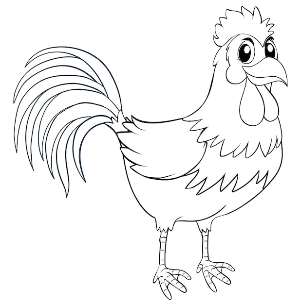 Free Vector animal outline for chicken