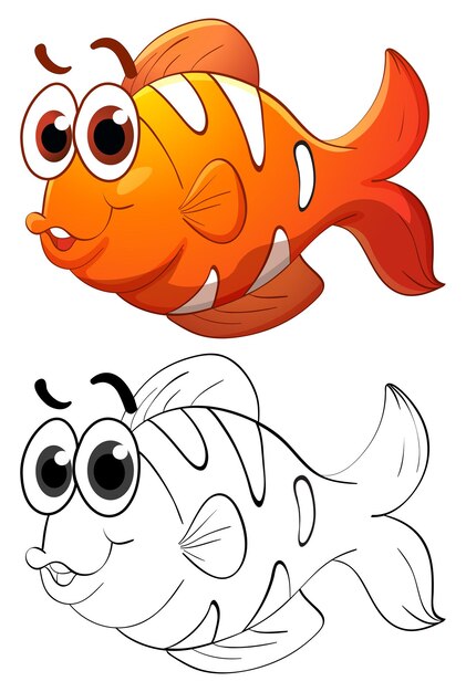 Animal outline for clownfish