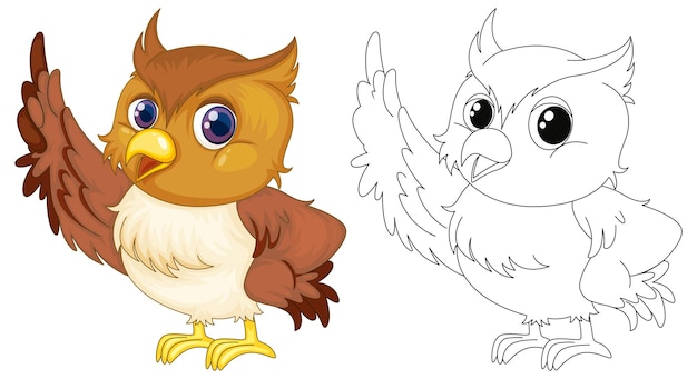 Free vector animal outline for cute owl