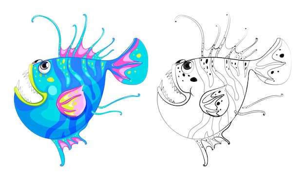 Animal outline for fancy fish