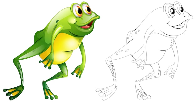 Animal outline for frog jumping