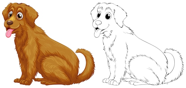 Free vector animal outline for golden retriever dog