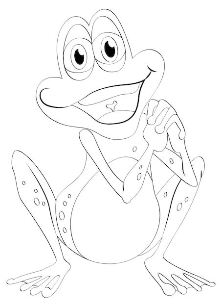 Free Vector animal outline for happy frog