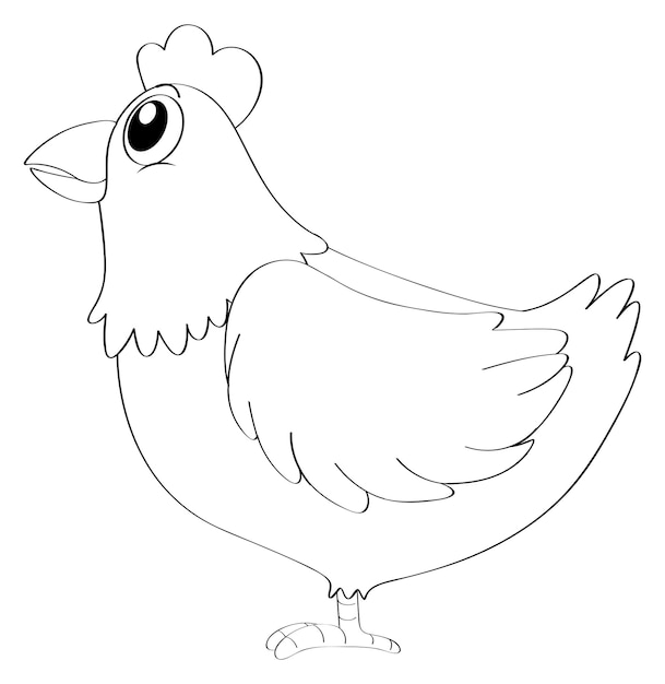 Free vector animal outline for mother hen