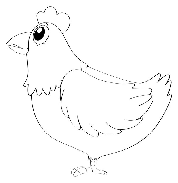 Animal outline for mother hen