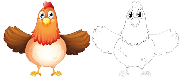 Free Vector animal outline for mother hen