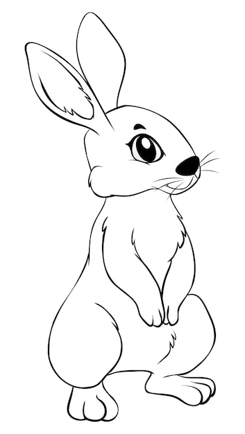 Animal outline for rabbit