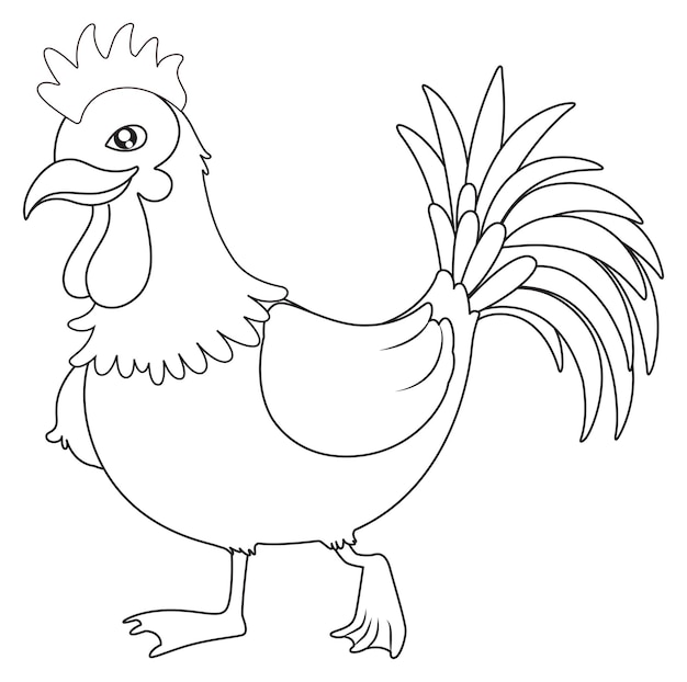 Animal outline for rooster