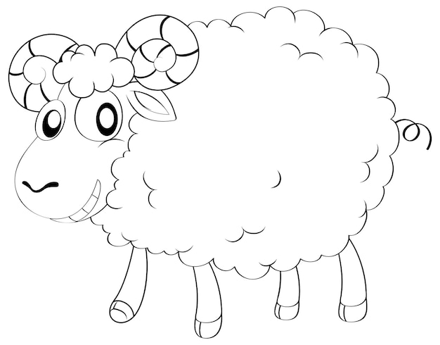 Animal outline for sheep