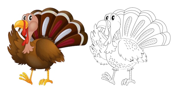 Free vector animal outline for wild turkey