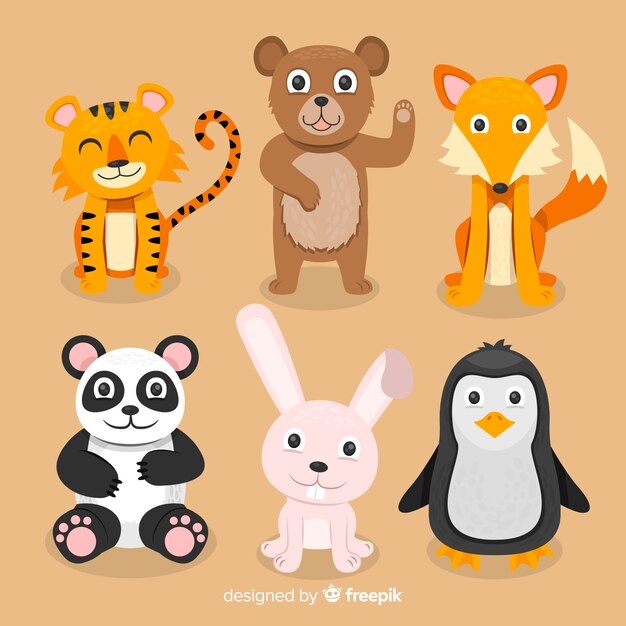 Animal set in kids' style