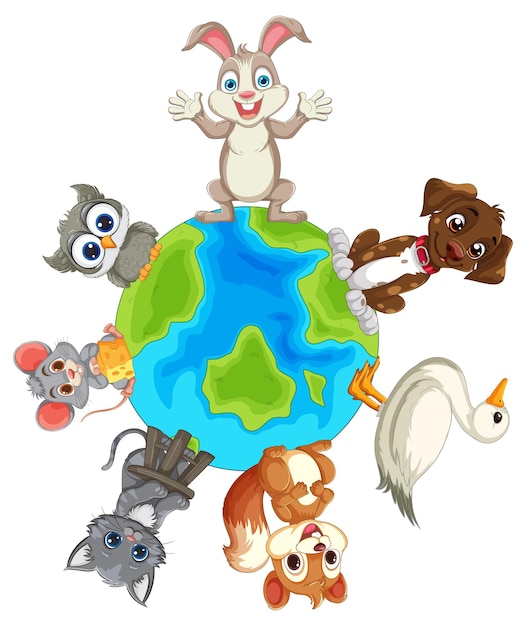 Free Vector animals around the world