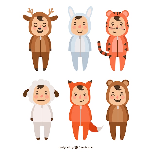 Free Vector animals costumes