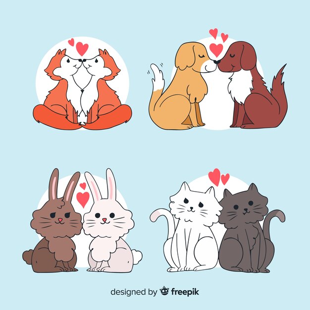 Animals in love collection