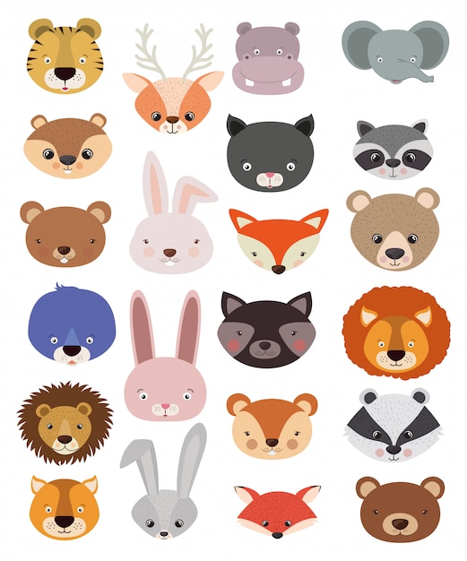 Animals Set in flat style