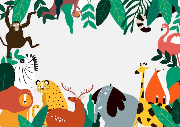 Animals theme template vector illustration