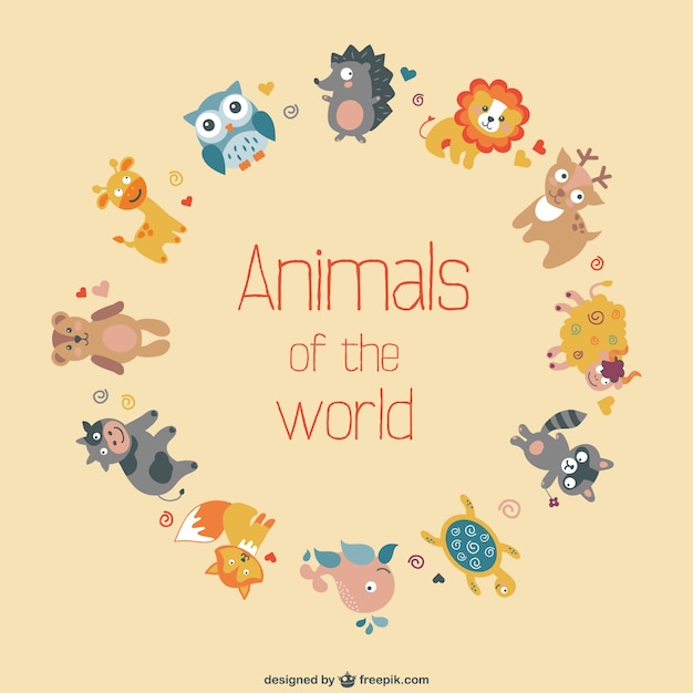 Free vector animals of the world