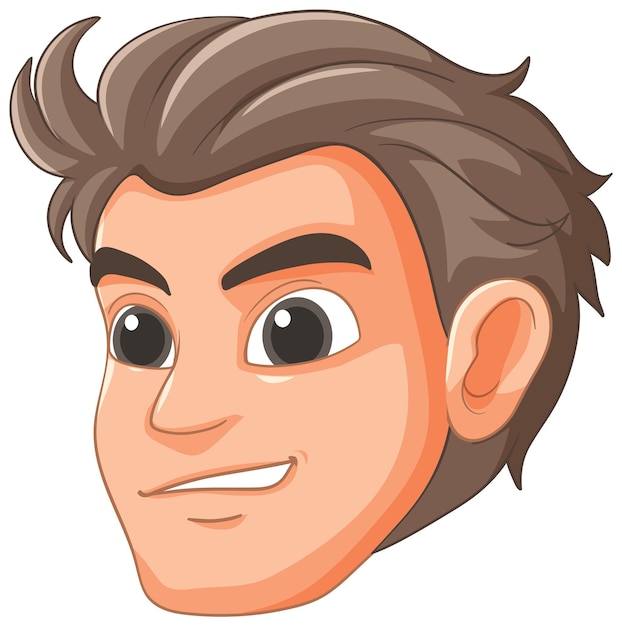 Free Vector animated mans face illustration