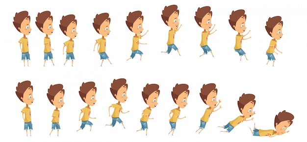 Free Vector animation with frame sequence when jumping running 