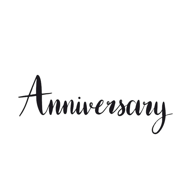 Anniversary wording typography style vector