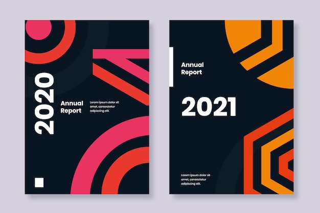 Annual report 2020 and 2021 templates