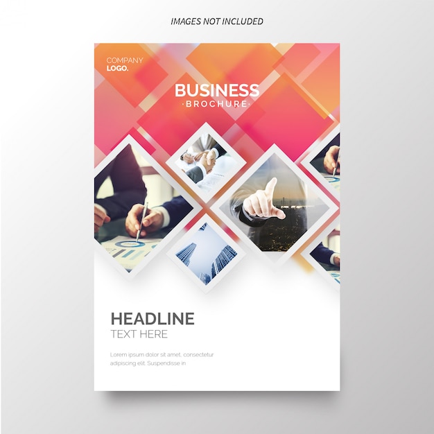 Free Vector annual report template for business