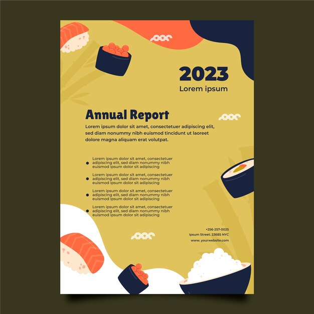 Annual report template for traditional japanese restaurant