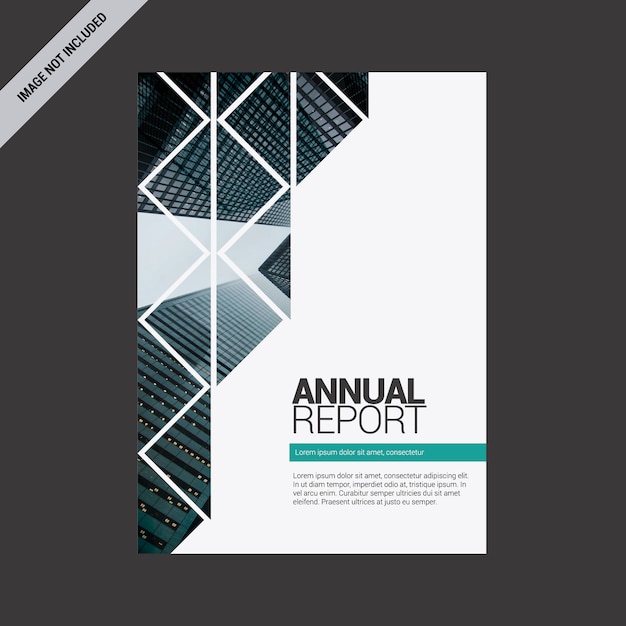 Annual report with geometric design