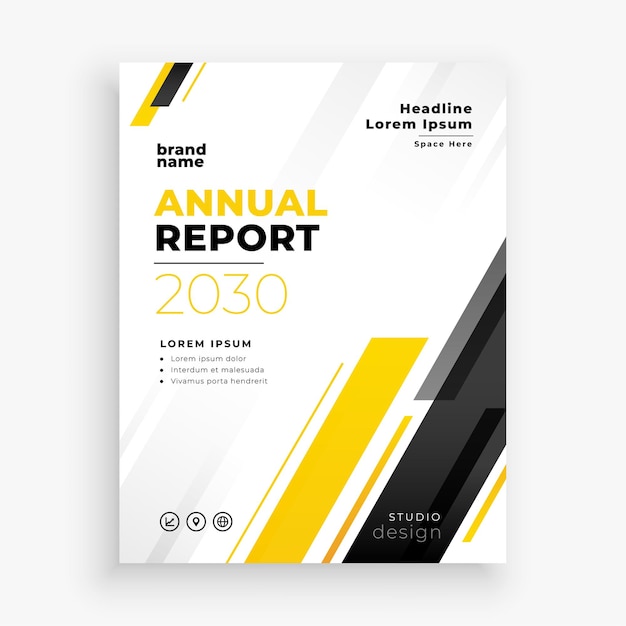 annual report in yellow theme