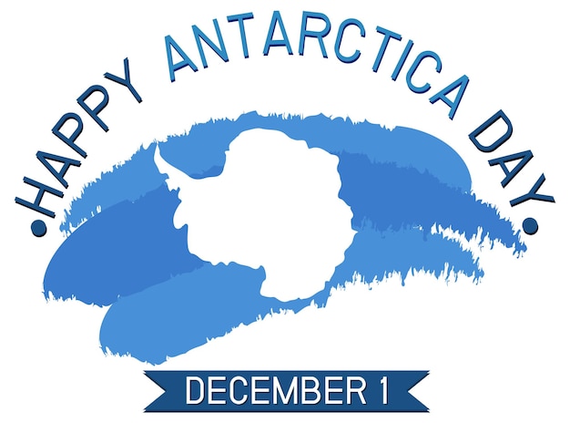 Free Vector antarctica day poster template