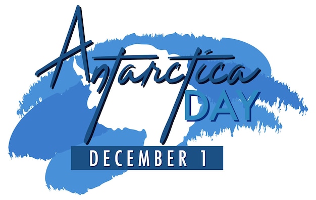 Free Vector antarctica day poster template