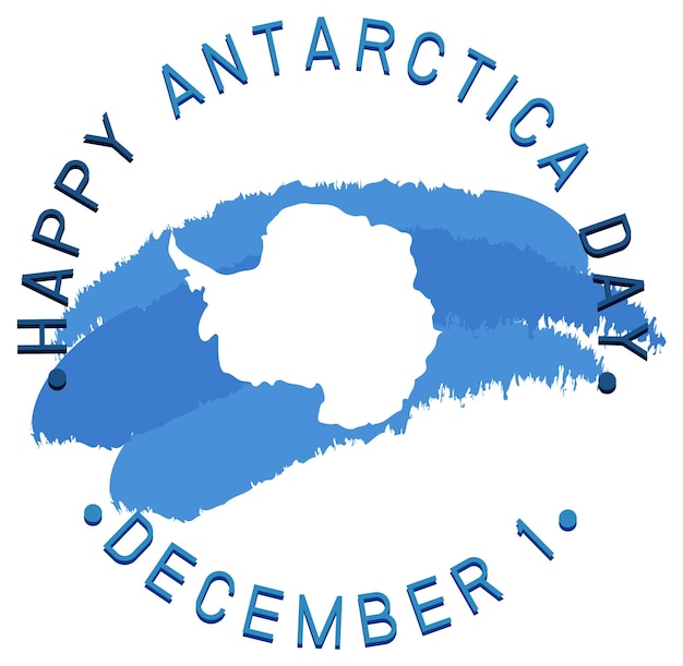 Free Vector antarctica day poster template