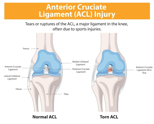 Free Vector anterior cruciate ligament acl injury