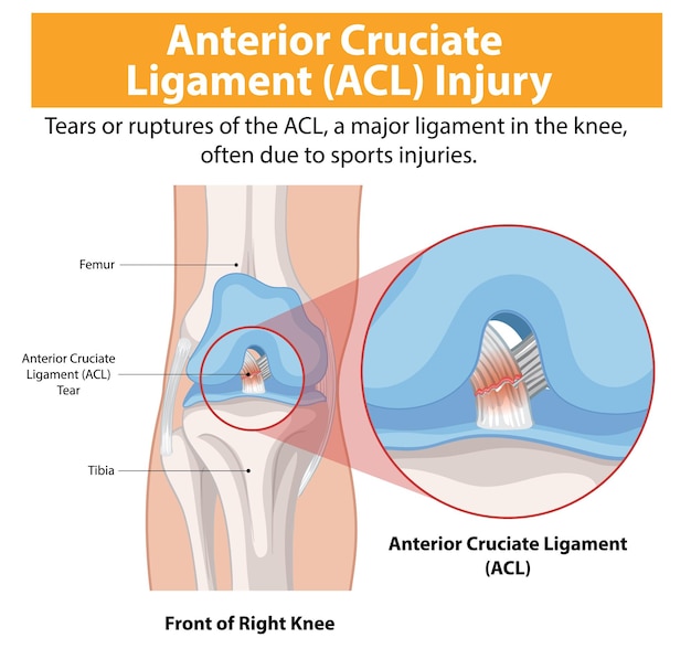 Free Vector anterior cruciate ligament acl injury