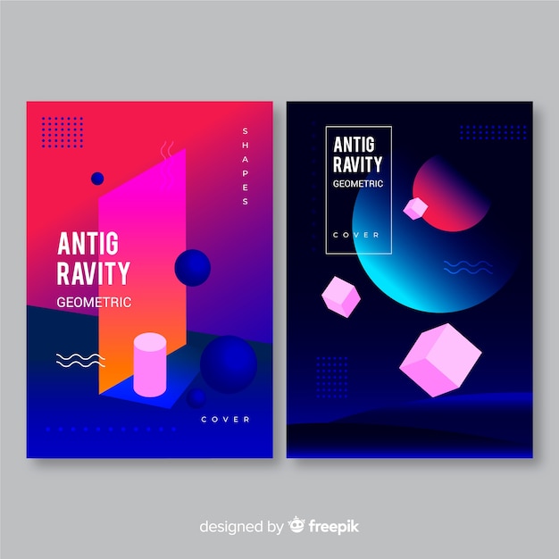 Antigravity geometric shapes cover collection