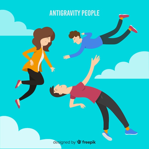 Antigravity people background