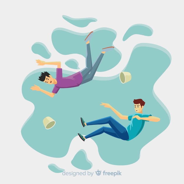 Free Vector antigravity people background