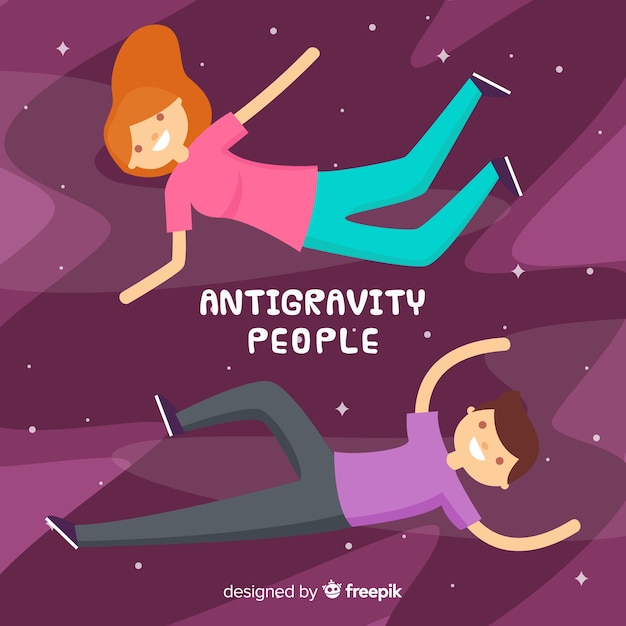 Free Vector antigravity people background