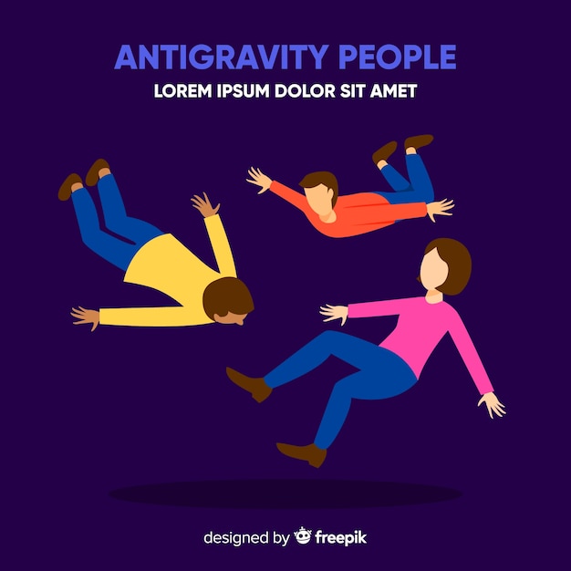 Free Vector antigravity people background