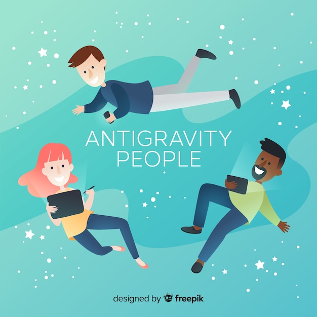 Free vector antigravity people background