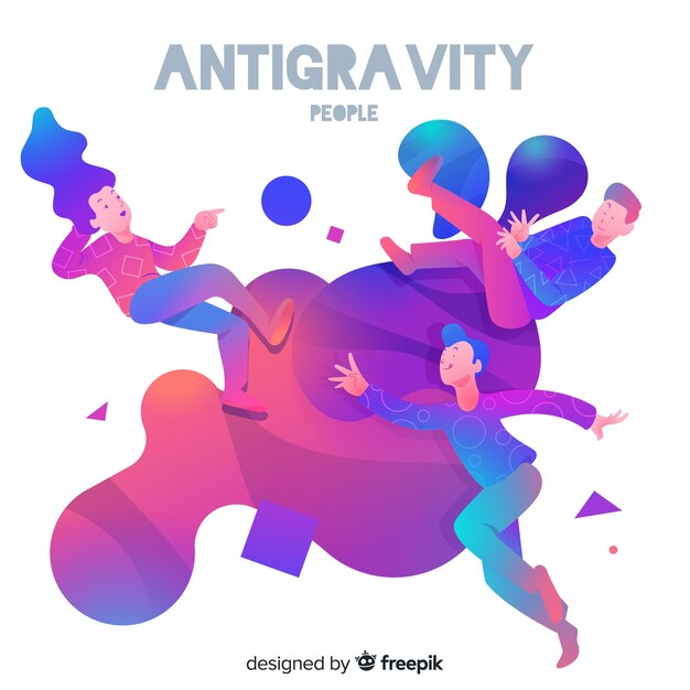 Antigravity people background