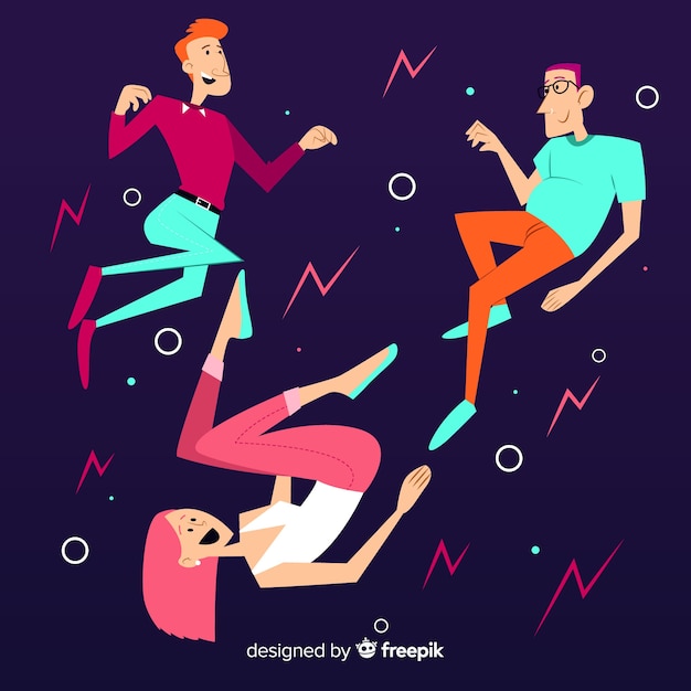 Free Vector antigravity people