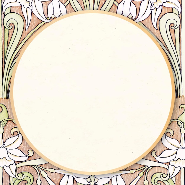 Antique ornamental frame vector hand drawn